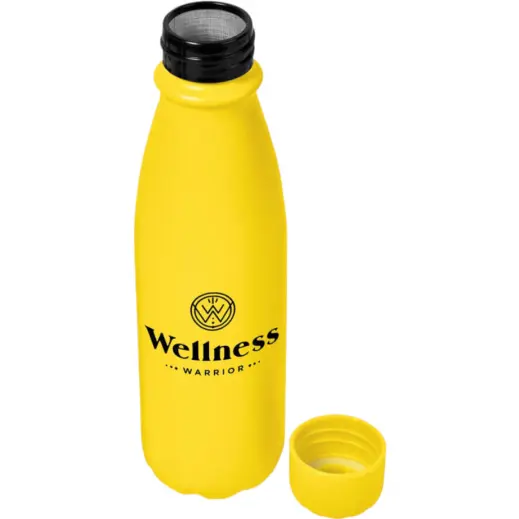 Altitude Nevaeh Aluminium Water Bottle Yellow Branded